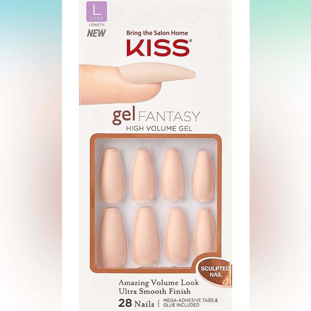 KISS Gel Fantasy press on nails | nude | Size: Long